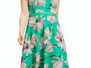 NEU * Blumen * Blüten* Flower Power * Seiden- Chiffon * Anlass * Cocktail * A-Linie * Midi * Träger- Kleid "VERA MONT" Gr. 44- 46/ L * smaragd- grün * rose * weiß * - Riedlingen