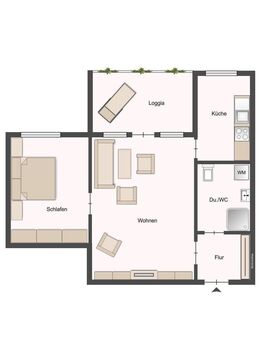 Charmante 2 Zimmer-Wohnung mit Balkon in ruhiger Lage - Ühlingen-Birkendorf