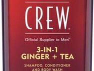 American Crew Haarshampoo 3In1 Ginger & Tea Shampoo, Conditioner & Body Wash 450 ml, 1-tlg., Für Herren aller Haartypen, spendet Feuchtigkeit, beruhigt Kopfhaut.