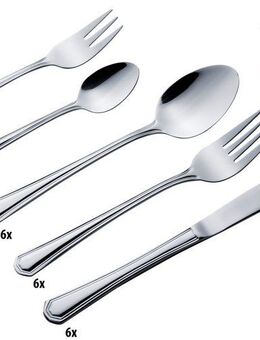 KING Besteck-Set »Düsseldorf« (30-tlg), 6 Personen, Edelstahl 18/0, Besteck im zeitlosen Design