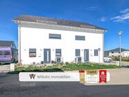 Neubau: 6-Raum-Doppelhaushälfte mit Garten, Garage, Fußbodenheizung & Wärmepumpe! - Borna