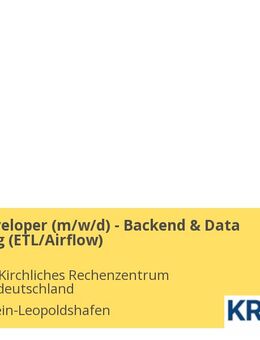 Python Developer (m/w/d) - Backend & Data Engineering (ETL/Airflow) - Eggenstein-Leopoldshafen