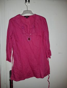 Pinke Bluse mit schöner Stickerei, Größe 40. 100% Leinen. Fabiani. - Nürnberg