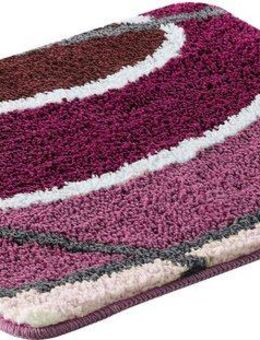 my home Badematte Juna mit Muster, Badvorleger, Badezimmer Teppich, Duschvorleger, Höhe 20 mm, rutschhemmend beschichtet, strapazierfähig, Polyester, rechteckig, besonders weich, Design, Badematten, Badteppich