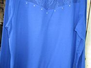Sweatshirt mit Spitzeneinsatz langarm (Gr. 52) Blau /Royal - Weichs