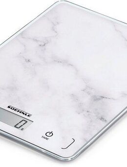 Soehnle Küchenwaage Page Compact 300 Marble, Tragkraft 5 kg, 1 g genaue Teilung