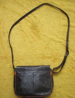 Original 1980er VINTAGE * DESIGNER * Echt Nappa- Leder * Hand * Umhänge * Clutch * Tasche * Tote * schwarz * hell- braun * - Riedlingen