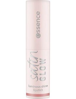 Essence Lippenstift satin GLOW luminous shine lipstick, 3-tlg., 3-tlg., Satin-Finish, langanhaltend, Farbintensiv, hohe Deckkraft