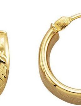 Firetti Paar Creolen Schmuck Geschenk Gold 375 Ohrschmuck Ohrringe Struktur