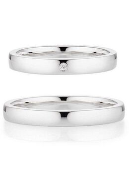 Bruno Banani Trauring Schmuck Geschenk Ehering Hochzeit Damenring Herrenring, wahlweise mit oder ohne Brillant, Made in Germany
