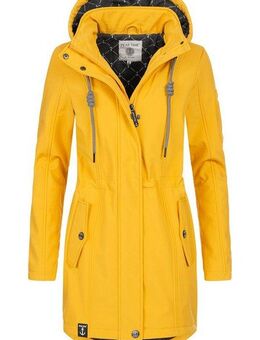 PEAK TIME Softshelljacke L60013 wasserabweisender Übergangs-Mantel mit abnehmbarer Kapuze