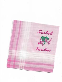 Taschentuch Herz Tauben Namen gestickt auf bunten Taschentüchern - Stuttgart