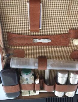 1950/60 JAHRE REISE-RASIER-ETUI BRAUN GEFÜLLT & 1 ORGINAL RASIERKLINGENBOX - Großostheim