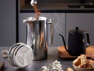 GEFU French Press Kanne GUSTAVO, 1000l Kaffeekanne, einfaches Zubereitung, heißes Servieren von Kaffee und Tee, Edelstahl