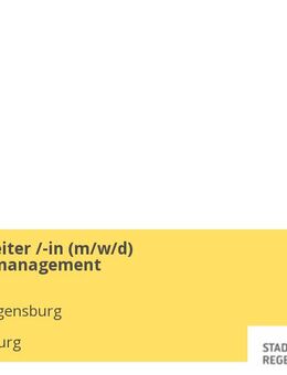 Sachbearbeiter /-in (m/w/d) Mobilitätsmanagement - Regensburg