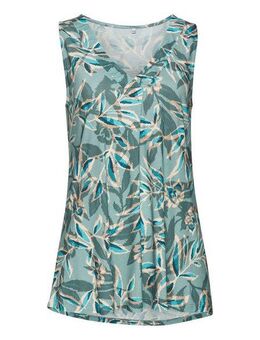 Vivance Tanktop mit Alloverdruck, sommerliches Jerseytop mit V-Ausschnitt