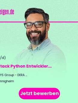 Fullstack Python Entwickler (m/w/d) - Bönnigheim