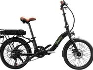 SachsenRad E-Bike Faltrad F2, 7 Gang Shimano Shimano SIS 7-Gang-Schaltung Schaltwerk, Kettenschaltung, 470 Wh, LCD-Steuerdisplay, Fahrmodus Pedelec, LED-Frontlicht, LED-Rücklicht