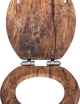 WENKO WC-Sitz Rustic, aus FSC®-zertifiziertem MDF, feuchtigkeitsresistent
