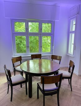 Art Deco Esszimmergarnitur - ausziehbarer Tisch + 6 Stühle - Berlin