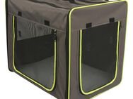 Transporthütte First Class Basic - B 38 x T 53,5 x H 46 cm, grau-braun/neon-grün (Größe S)