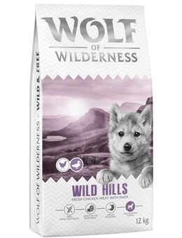 Wolf of Wilderness Junior "Wild Hills" Ente - getreidefrei - 12 kg: neue Rezeptur
