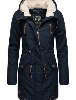 Ragwear Wintermantel Elsie stylischer Winterparka mit Kapuze und Teddyfleece
