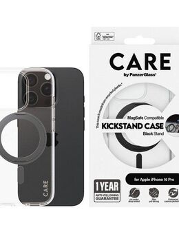 CARE by PanzerGlass Handyhülle Kickstand Case für Apple iPhone 16 Pro, Backcover, Schutzhülle, Handyschutzhülle, Case, Schutzcase, stoßfest