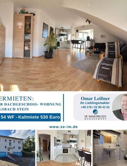 2 Zimmer- DG-Wohnung in Königsbach-Stein (OT Stein) in Feldrandnähe zu vermieten! - Königsbach-Stein
