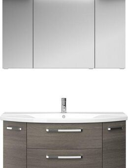 Saphir Badmöbel-Set Serie 4010 2-teilig Keramik-Waschtisch mit LED-Spiegelschrank, (Set), Badezimmer Set 122 cm breit, inkl. Türdämpfer, 5 Türen, 2 Schubladen