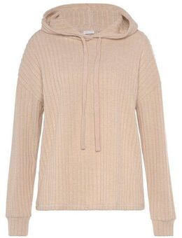 LASCANA Hoodie Strickpullover mit Kapuze und in melierter Optik, Loungewear