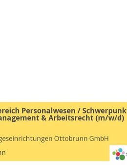 Referent Bereich Personalwesen / Schwerpunkt Personalmanagement & Arbeitsrecht (m/w/d) - Ottobrunn