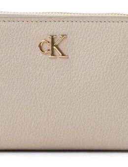 Calvin Klein Jeans Geldbörse MNML MNGRM LTHR MD F, Damen Geldbeutel, Portemonnaie mit CK-Logoemblem