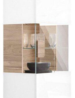 INOSIGN Hängevitrine Toledo,Höhe 159 cm trendige Glasvitrine mit dekorative MDF-Front Vitrine mit Glasfront, ohne Beleuchtung, viel Stauraum, hochglanz