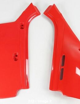Honda XR 600 UFO Seitendeckel weiss rot side-panels plastic white red Enduro - Eschershausen