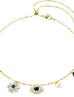 Swarovski Collier Symbolica Mond Unendlich Glücksklee magisches Auge Hufeisen, mit Swarovski® Kristall - mit Swarovski® Perle