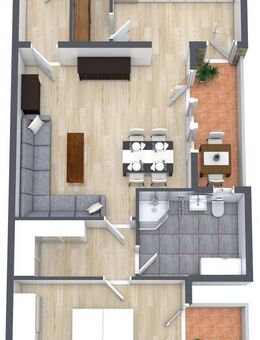 Helle 2-Zimmer-Wohnung mit Einbauküche, 2 Balkonen und Tiefgaragenstellplatz in ruhiger Lage - Magdeburg