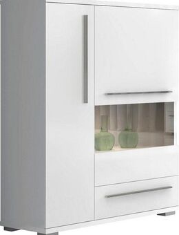 Places of Style Highboard Piano Vitrine (H/B/T): 123/90/40,2cm), UV lackiert, Soft-Close Funktion