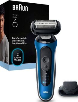 Braun Elektrorasierer Series 6 62-B1200S, Aufsätze: 1, 100% wasserdicht, Präzisionstrimmer-Aufsatz, bis zu 60 Min