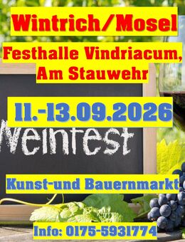 Wintrich/Mosel Kunst- und Bauernmarkt zum Weinfest 2026 - Wintrich