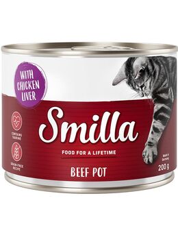 Sparpaket Smilla Rindtöpfchen 24 x 200 g - Rind mit Hühnerleber