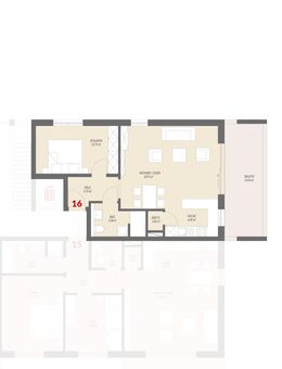 Neubau: 2-Zimmer Obergeschoss mit Balkon im Kanderpark, Binzen Nr.16 - VERKAUFT - Binzen