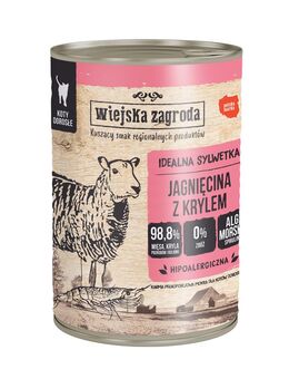Sparpaket Wiejska Zagroda Cat 24 x 400 g - Lamm mit Krill