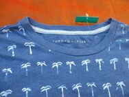 NEU mit Etikett * Karibik * Palmen * Allover * Print * Herren * oder * Damen * Unisex * Kurzarm * T- Shirt "TOMMY HILFIGER" Original * Gr. 48- 50/ M * jeans- rauch- blau * weiß * - Riedlingen