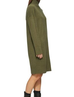 QS Strickkleid mit geripptem Stehkragen
