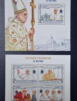 Briefmarken Burundi 2011 Papst Franzisku in Rom - Görlitz