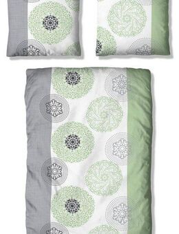 my home Bettwäsche Cison in Gr. 135x200 oder 155x220 cm, Biber, 2 teilig, florale Bettwäsche aus Baumwolle