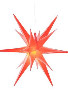 my home LED Stern Weihnachtsstern, 3D-Optik, LED fest integriert, Warmweiß, Ø 57 cm, mit 6-Stunden-Timer, Weihnachtsdeko aussen