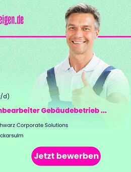 Sachbearbeiter Gebäudebetrieb (m/w/d) - Schlüsselrolle im Facility Management - Neckarsulm