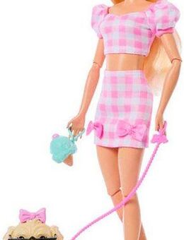 Barbie Anziehpuppe im Zwillingslook mit Schleife und Haustier